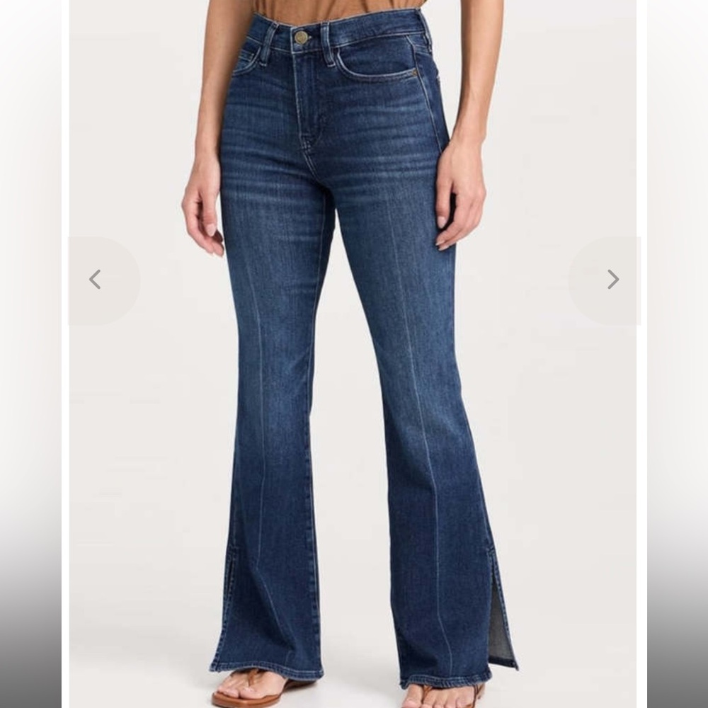 FRAME Denim Le Easy High Rise Flare Side Slit Jeans In Calvin Wash Women’s 29